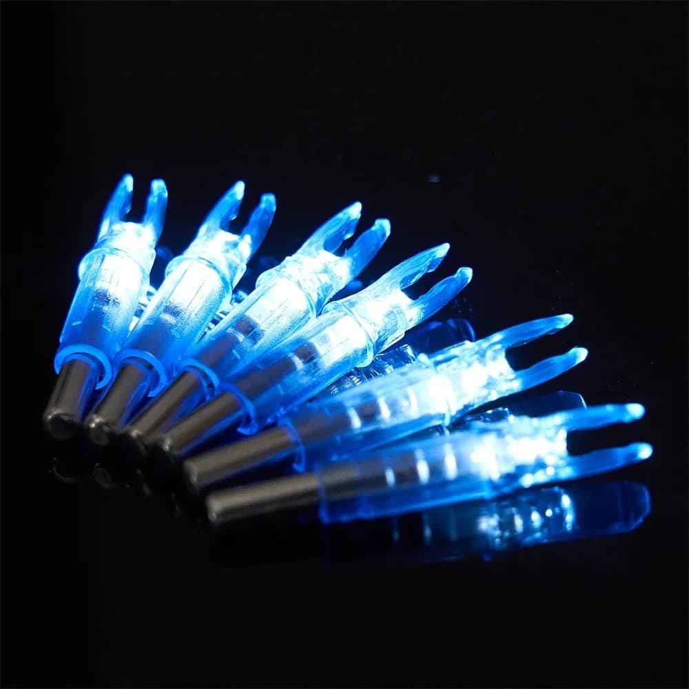 6PCS Tiro con l'arco LED Nock Illuminato Nocks 6.2mm Arco e Freccia Nock Coda Per 6.2MM Caccia Freccia Albero Accessori