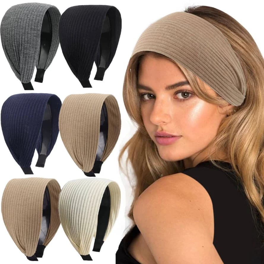 Fascia antiscivolo a tesa larga Capelli corti da donna Semplice copertura per fermaglio per capelli Capelli grigi Moda Temperamento Capelli Premendo Copricapo