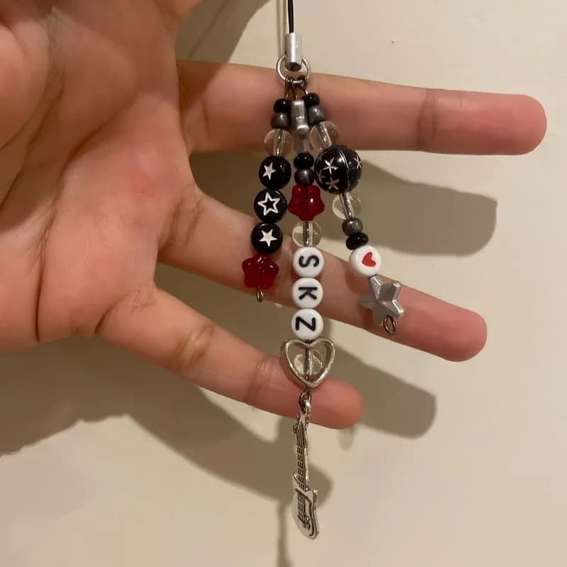 Accessori per cellulari K-pop skz neri e rossi