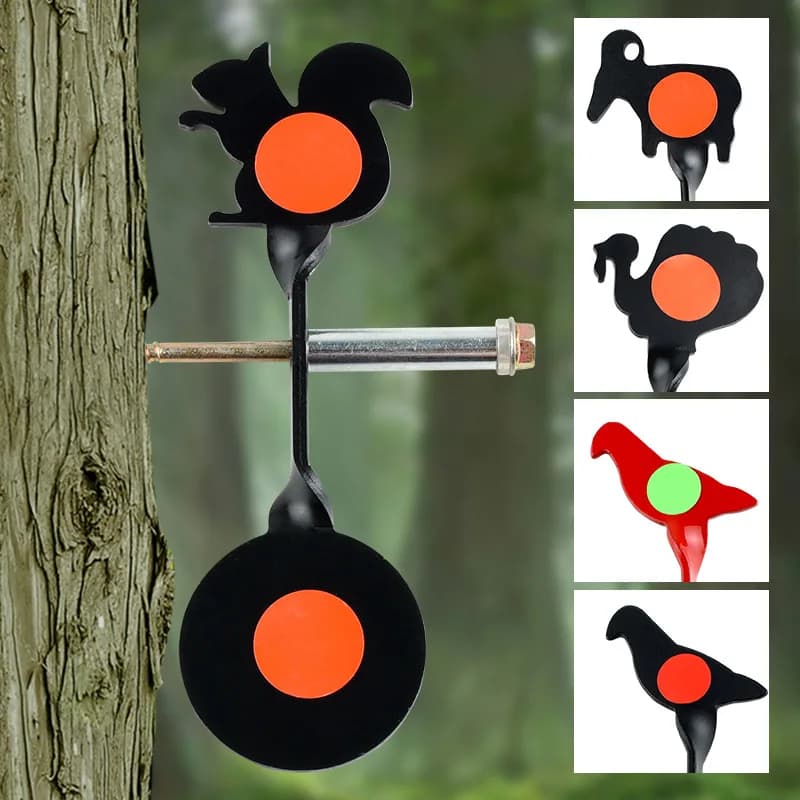 ​3mm Thick 360° Spinning Target - Durable Alloy Steel Construction for Archery & Outdoor Shooting Entertainment