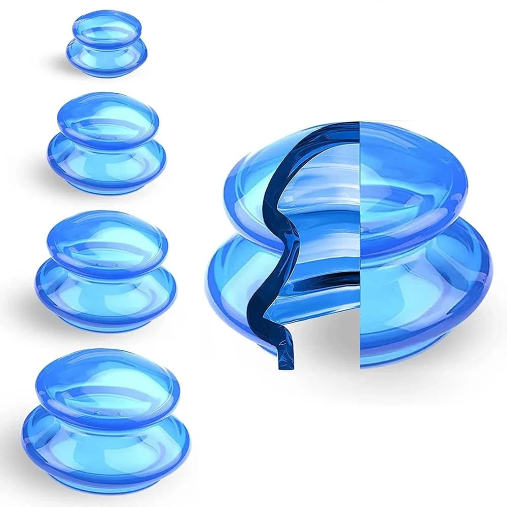 Set di coppettazione sottovuoto in silicone Coppe per il corpo per massaggio Indietro Gua Sha Ventosas Ventosa Anti-cellulite Sollevamento della pelle Barattoli per fisioterapia