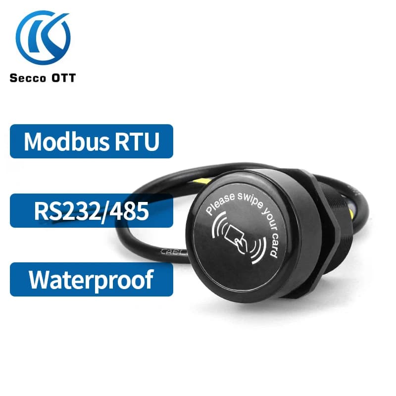 New Arrival 13.56mhz Reader Mini 24V NFC RS485 Modbus RTU Access Card Reader Waterproof IC Suitable for Access Control System