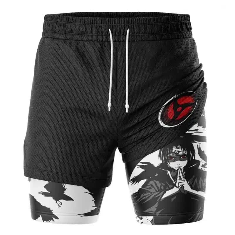 Pantaloncini Estivi Casual da Uomo a Doppio Strato, Shorts Sportivi Sottili Estivi con Effetto Due Pezzi