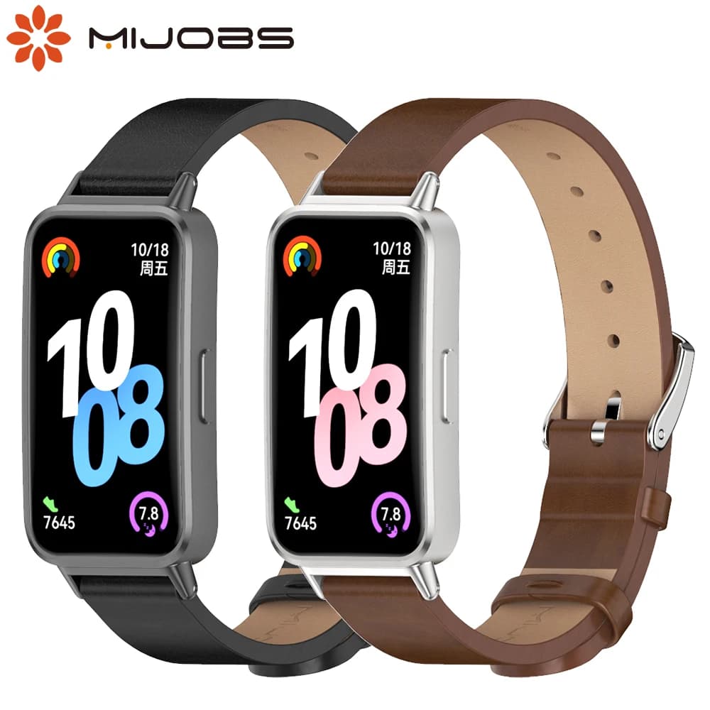 Cinturino in pelle per Huawei Band 11 Pro / 11 / 10 / 9 / 8 Bracciale Smart Watch Versione globale