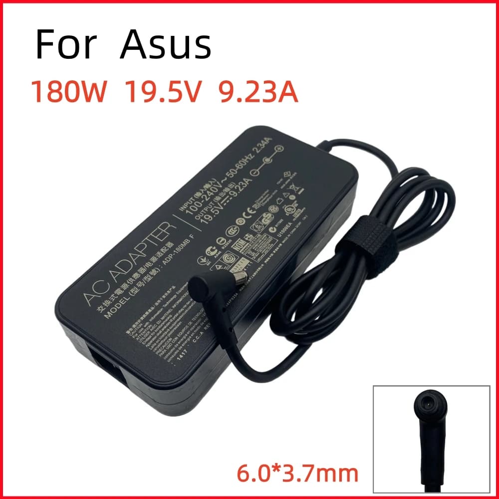 19.5V 9.23A 180W 6.0*3.7mm ADP-180MB AC Adapter Charger For Asus ROG GL504 S7C GL703GM GL703GM-E5086T FX86F Laptop Power Supply
