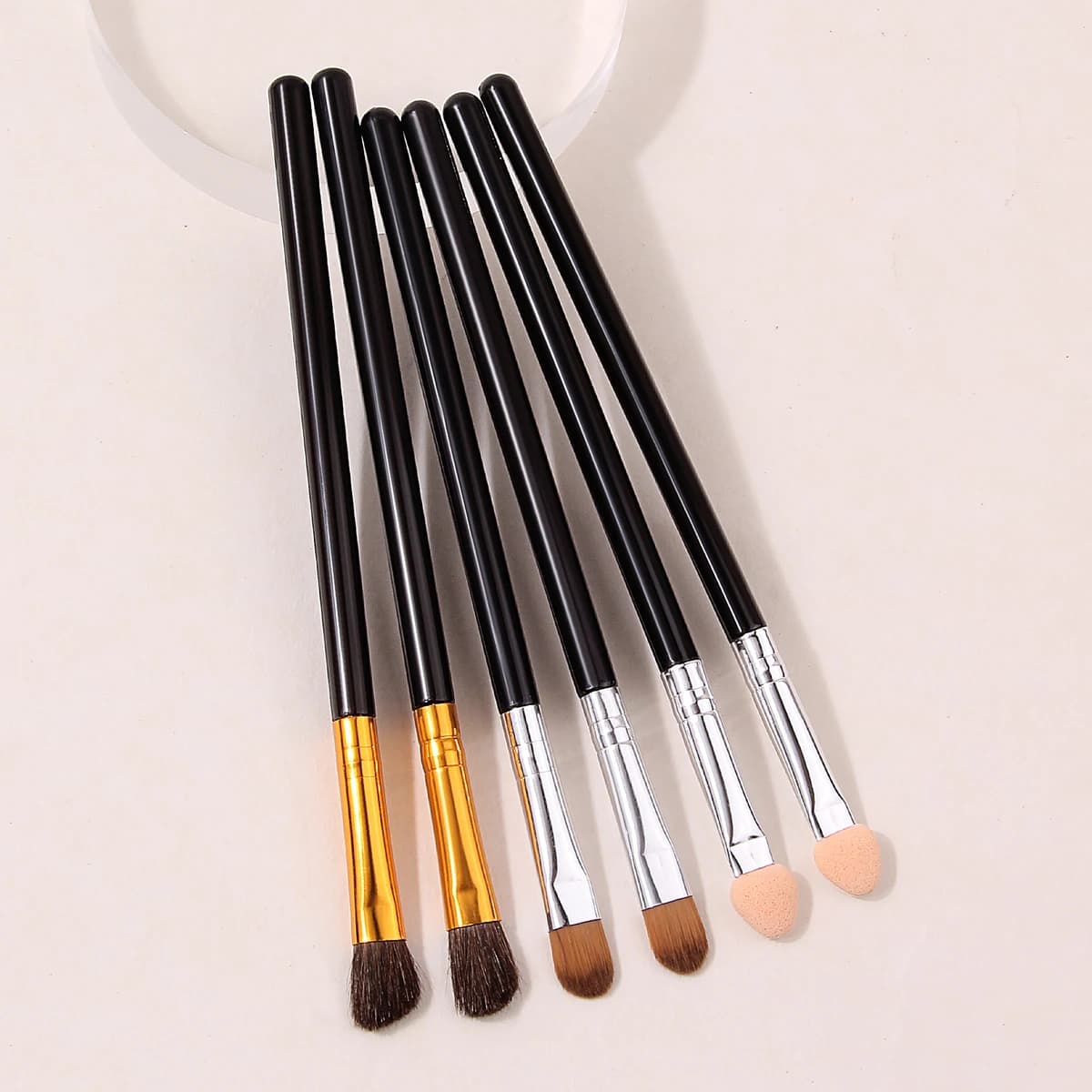 6Pcs Eyeshadow Brush Set Soft Blending Eye Shadow Brushes Sponge Tip Eyeshadow Applicator Professional Eye Makeup Tools For Begi