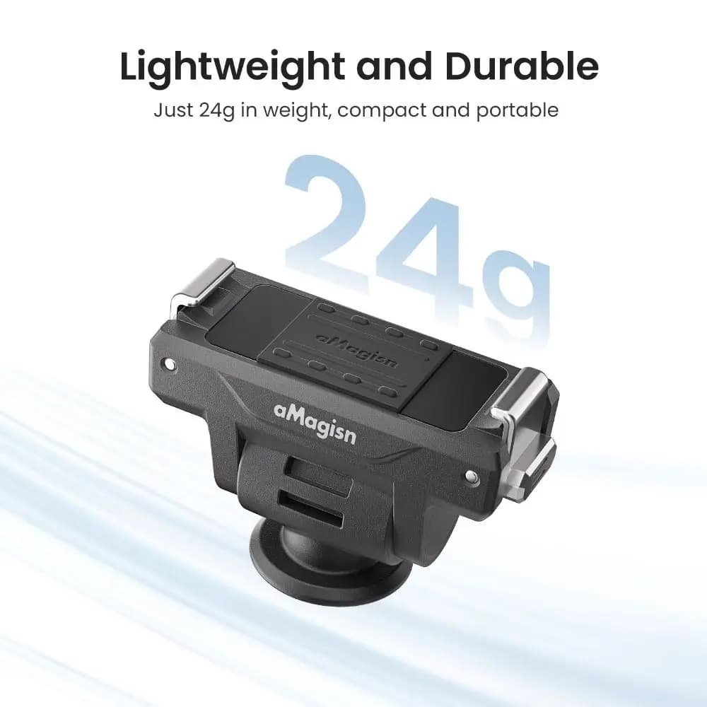 Adjustable Magnetic Adapter with Quick Hook Base and 1/4 Screw Hole, Support for DJI Osmo Nano/Action 6 Camera