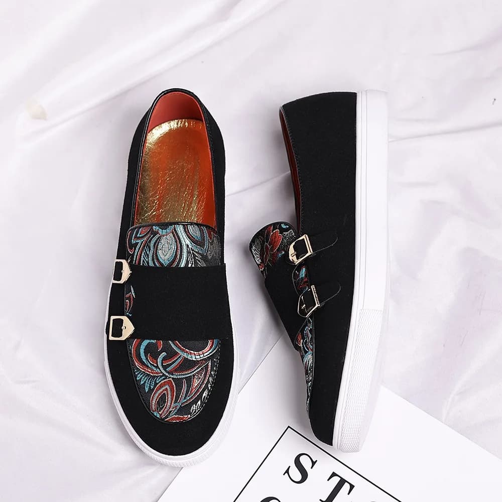 Mocassini in pelle scamosciata ricamati scarpe da uomo mocassini firmati di lusso herren scarpe da ufficio casual da lavoro uomo mocasines para hombre