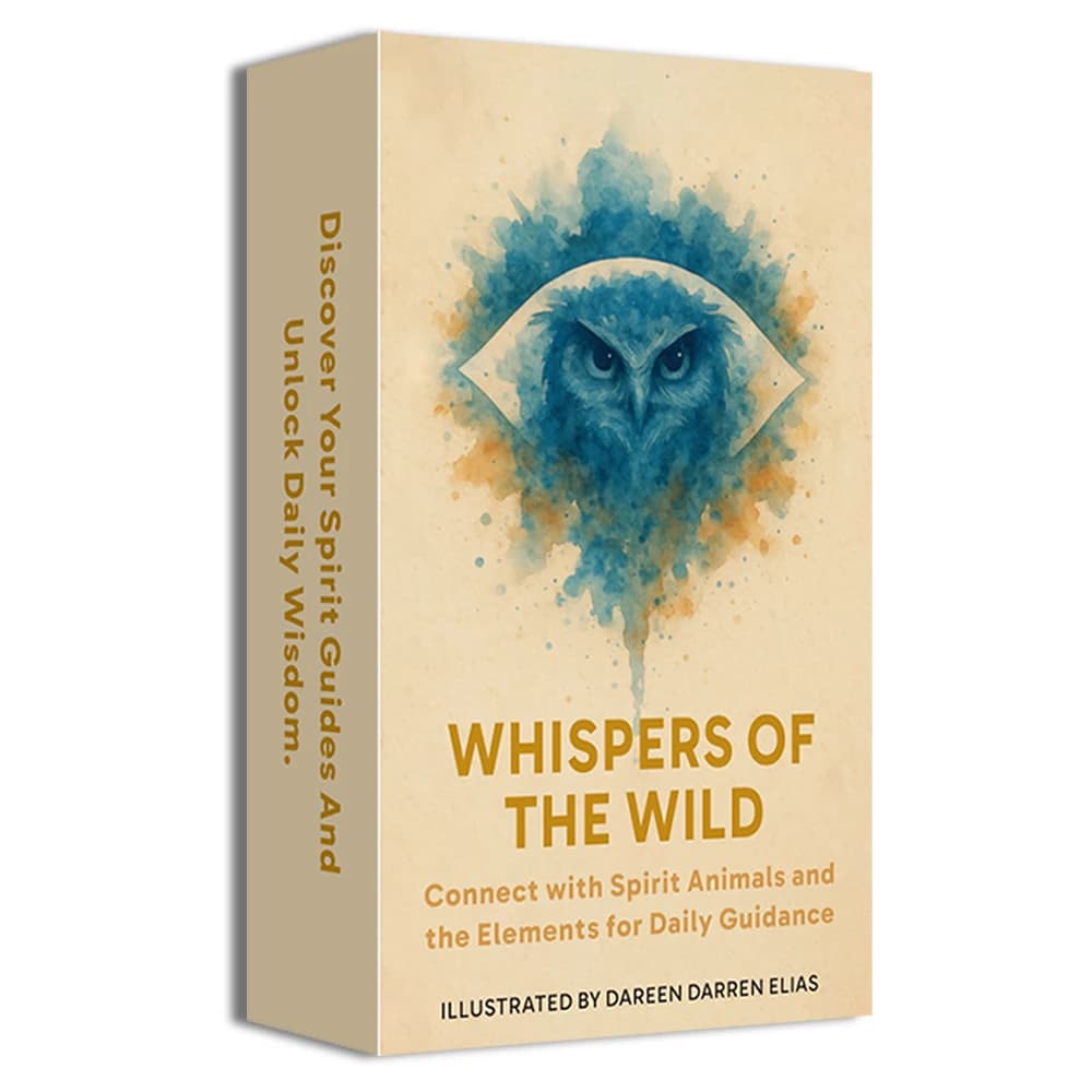 Whispers of The Wild, mazzo Oracle inglese, 78 carte per il riflessione quotidiana, messaggi di animali, 12*7 cm, carte Taro, giochi di carte