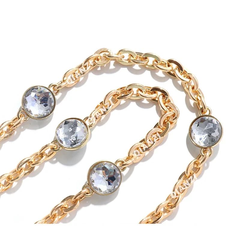 Accessori per borse con decorazione con diamanti intarsiati Maniglie per tracolla per borsa a tracolla di ricambio per catena da 120 cm