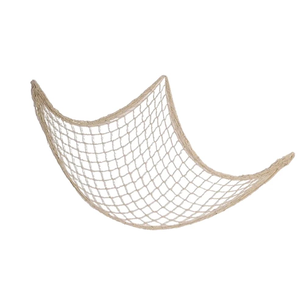 Lightweight Cotton Fishing Net Wall Hanging - Mediterranean Style DIY Photo Display for Nursery and Playroom Decor