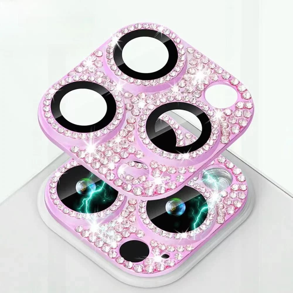 Protezione dell'obiettivo della fotocamera Anello di diamante Copertura in vetro temperato per IPhone 16 14 Plus 13 Pro Max 12 Accessori di protezione IPhone15 Pro