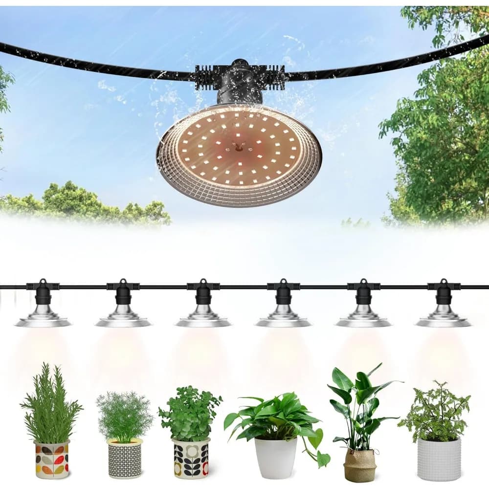 Lampada LED per Coltivazione Esterna Impermeabile, Luce a Stringa per Crescita Piante 21 FT, Spettro Completo per Giardino, Fattoria, Fiori, Semenzai, Serra