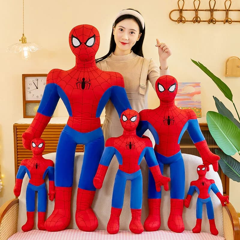 40-90 cm Spiderman Nuovo Carino Peluche Bambola Giocattoli Anime Enorme Sonno Cuscino Morbido Peluche Bambola Regalo Di Compleanno per I Bambini