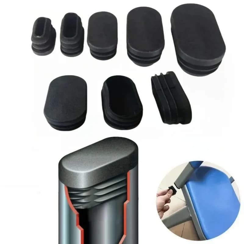 16 pz Ovale In Silicone Gamba Della Sedia Tappi antiscivolo Tavolo Piede Copertura Antipolvere Calzini Protezione Del Pavimento Pad Tappi Per Tubi Mobili Livellamento Piedi