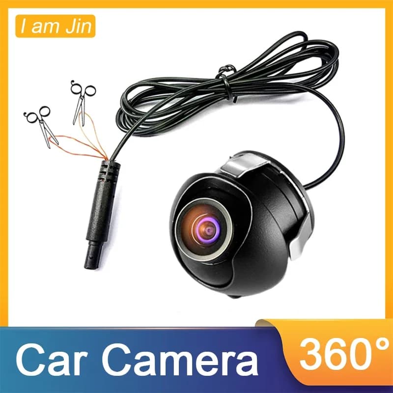 Telecamera per visione notturna CCD HD telecamera per retromarcia per auto telecamera di retromarcia regolabile a 360 gradi con linea di parcheggio 4 Pin 170 °