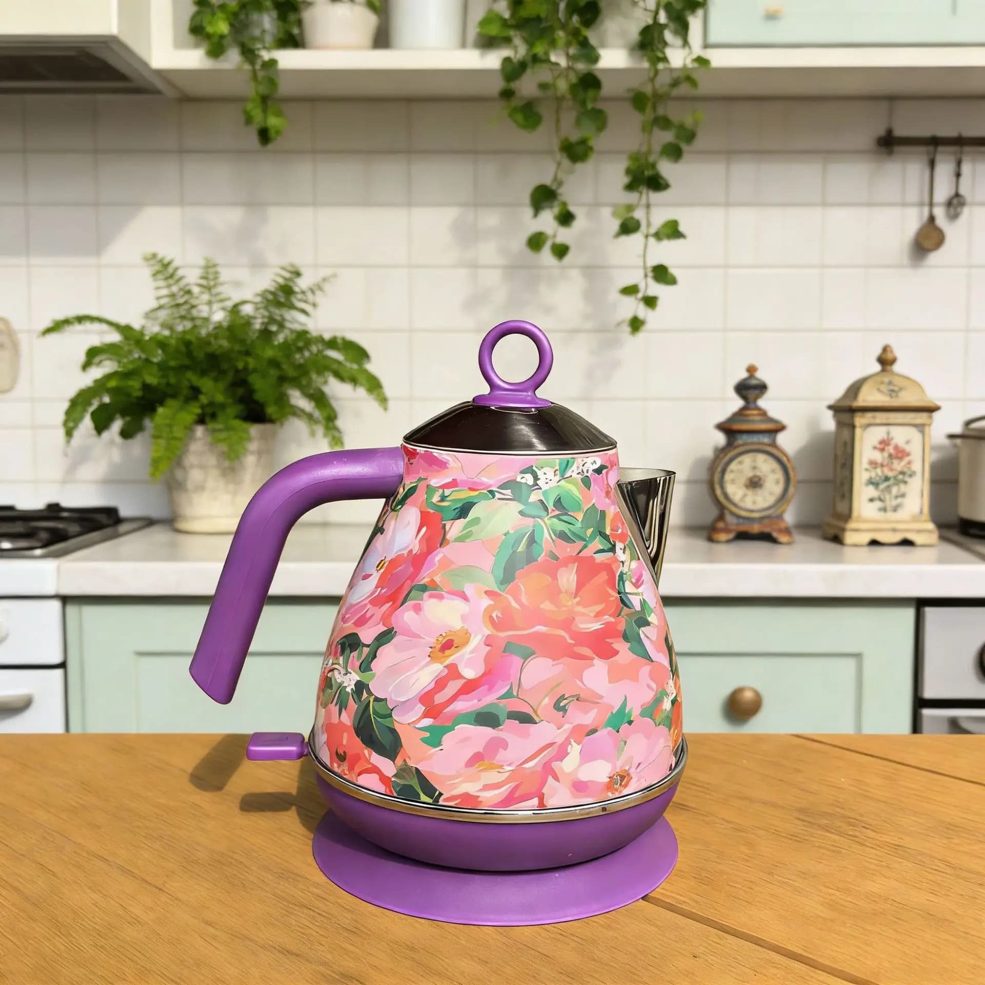 1,7L European Electric Kettle with Temperature Display, Stainless Steel 304, Automatic Switching, 1850W