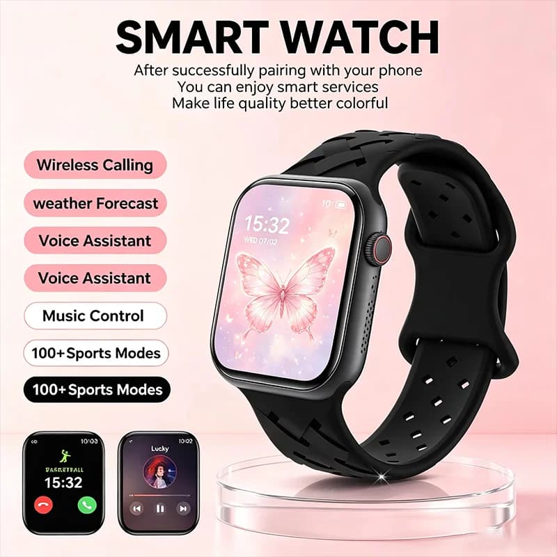 Smart Watch 2026 2.01-inch Touch HD Screen Voice Assistant Multi-Sport Bluetooth Call for Men Women for Android/IOS/iPhone