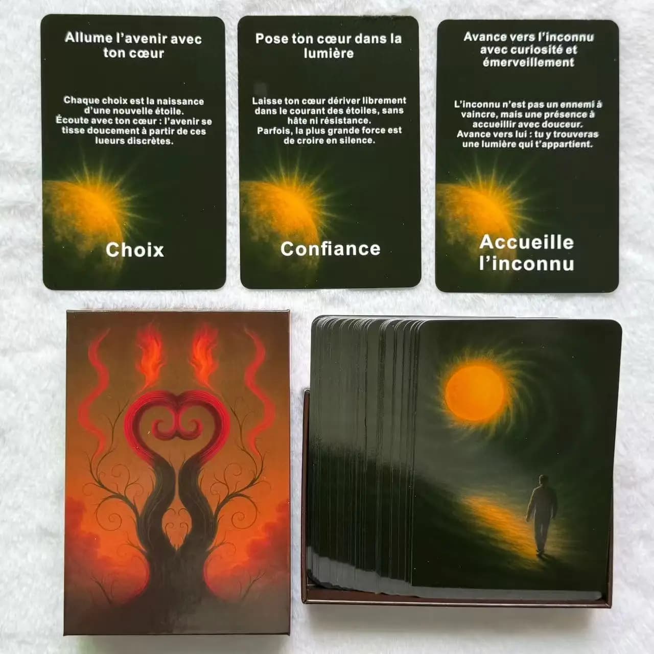 Carte Oracle francesi, 48 carte dello spirito cosmico per il riflessione quotidiana e la chiarezza interna, 12x8 cm, regalo di gioco, 14+, carte dei tarocchi francesi
