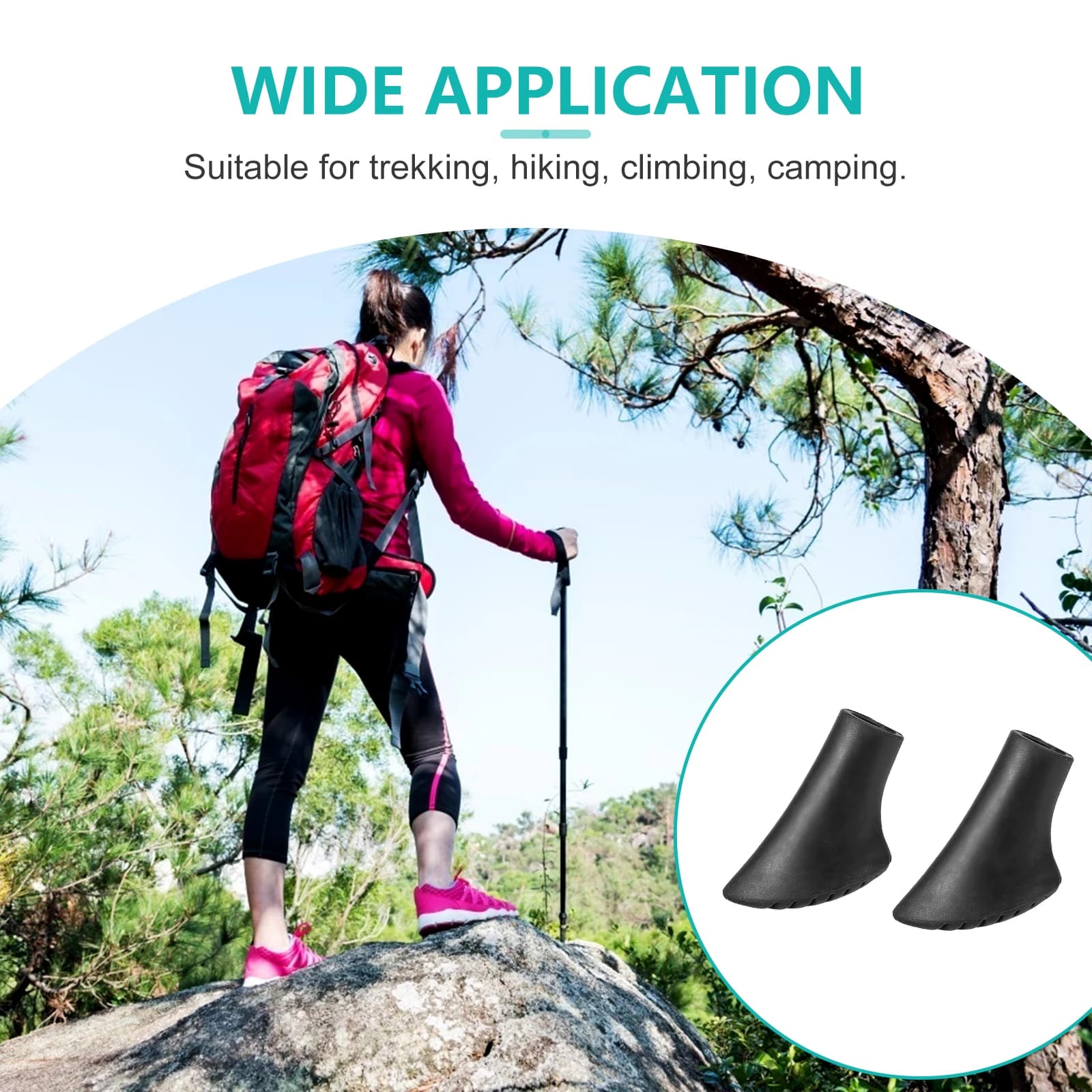 16 pieces tip for trekking stick walking stick guards for head stick trekking tips trekking poles trekking poles protections for tips for old thickened pole