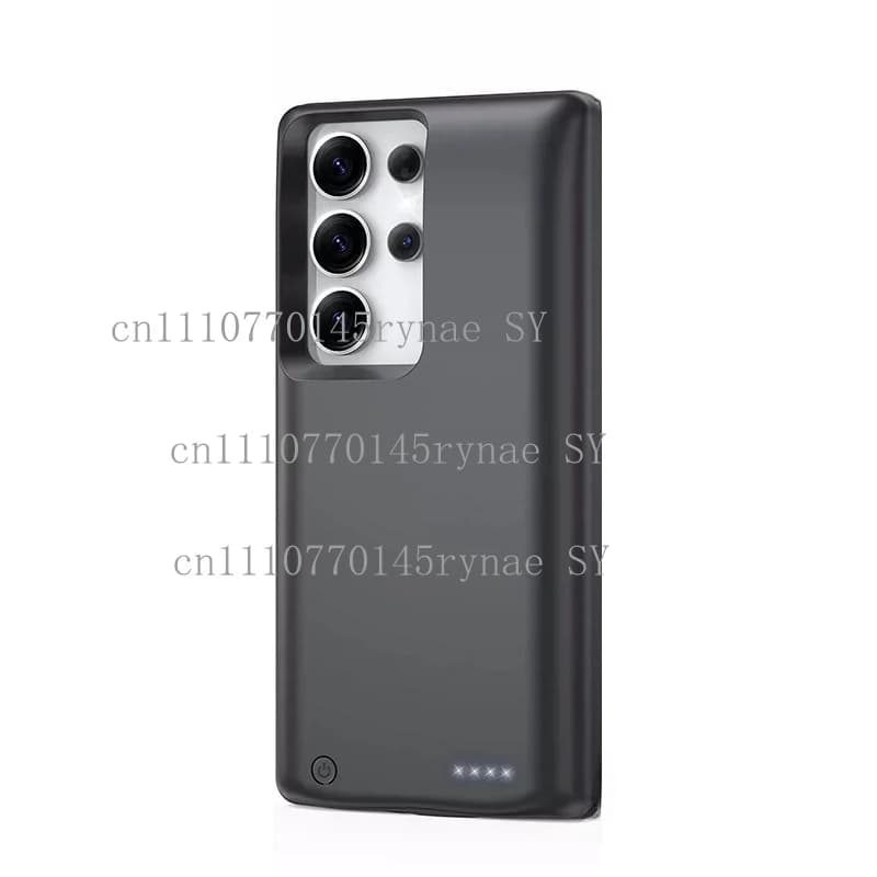 Custodia Caricabatterie da 10000mAh/20000mAh per Samsung Galaxy S24 Ultra, Sottile, Antiurto, in Silicone, con Power Bank Integrato