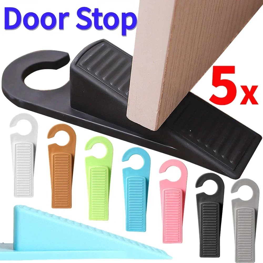 1/5pcs Fermaporta Pavimento Inclinato Cuneo Fermaporta Carta di Sicurezza Fermaporta Fermaporta Duty Parola in Gomma impedisce le Porte dalla Chiusura