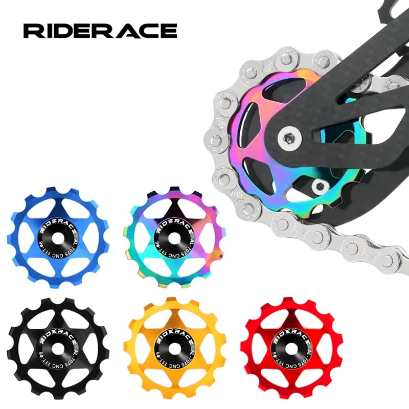 RIDERACE 13T 11T Puleggia Guidacatena Bici MTB Bici da Strada Cuscinetto Puleggia Deragliatore Posteriore per Shimano Sram 4mm 5mm 6mm