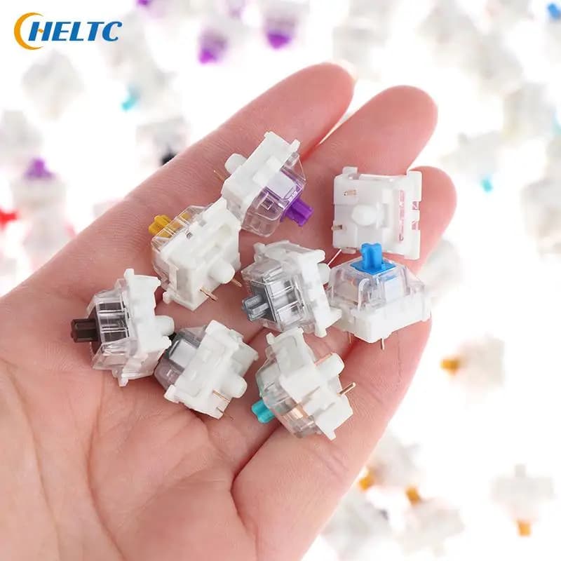 10Pcs Switches Outemu Mechanical Keyboard Black Brown Red Key Switch for CIY SMD 3pin Pin Thin Switch Compatible