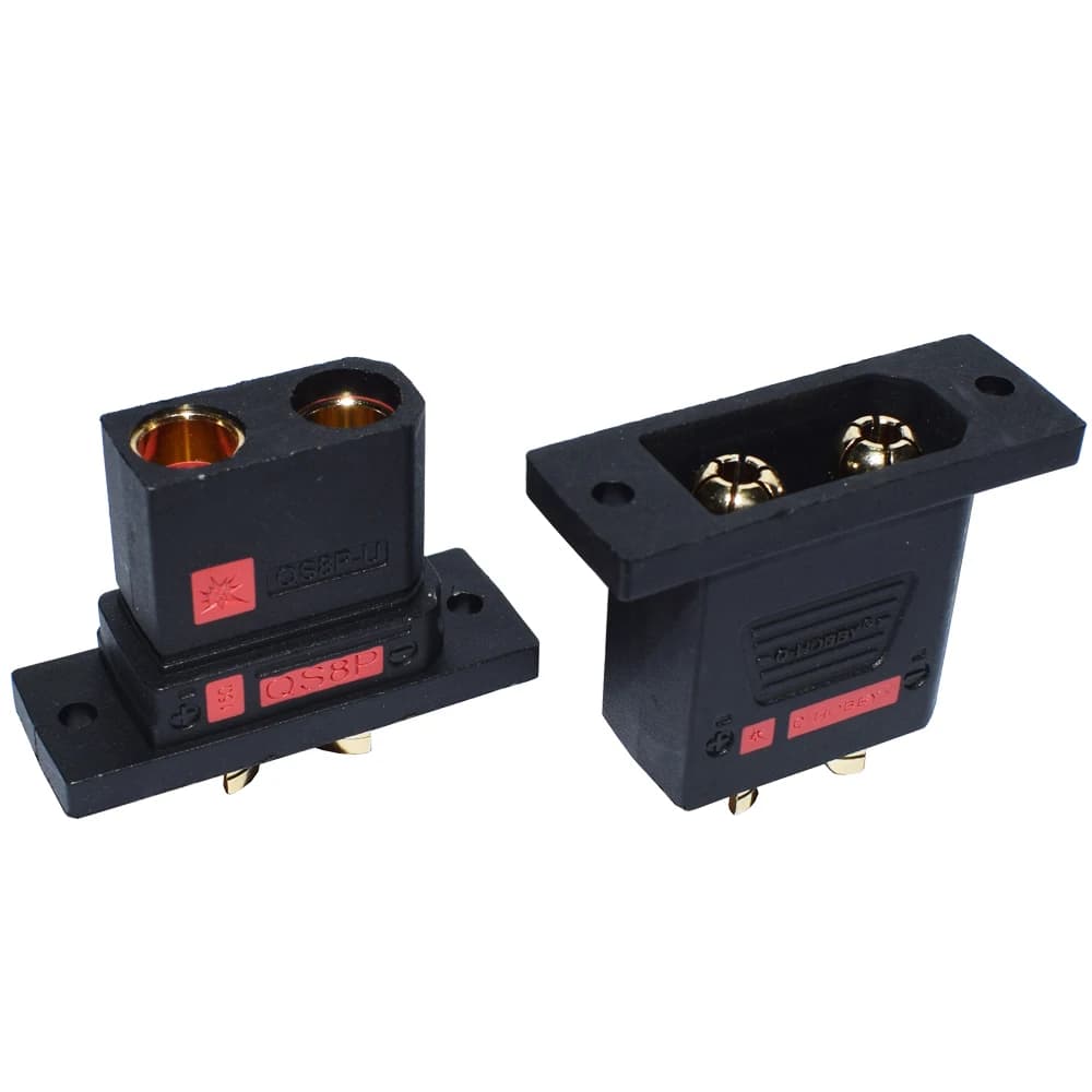2PCS QS8P-L QS8P-U Adattatore di collegamento dell'alimentazione della batteria al litio anti candela di corrente di grandi dimensioni per connettori di accumulo di energia del drone RC