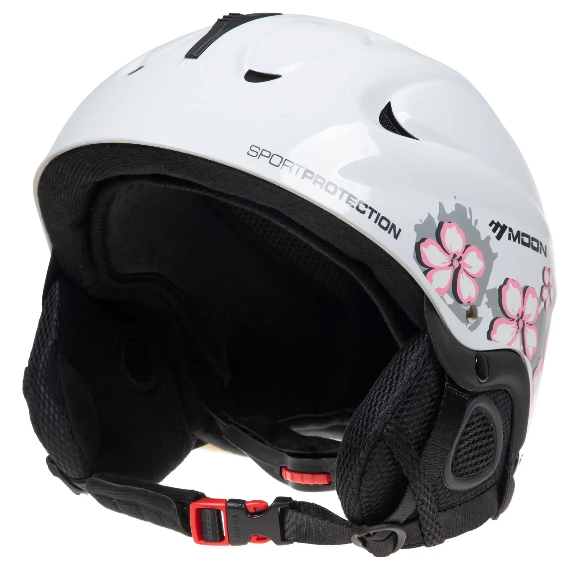 MOON Casco da sci Anti-collisione Maschio Femmina Adulto Leggero Snowboard Attrezzatura da sci all'aperto Telo da neve Bicicletta da equitazione