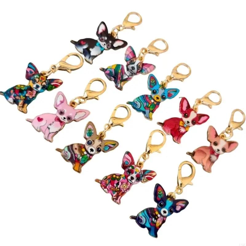 10PCS Compact and Lightweight Dog Keychain Pendant with Adorable Design for Keys Bags and Wallet Decoration Purposes