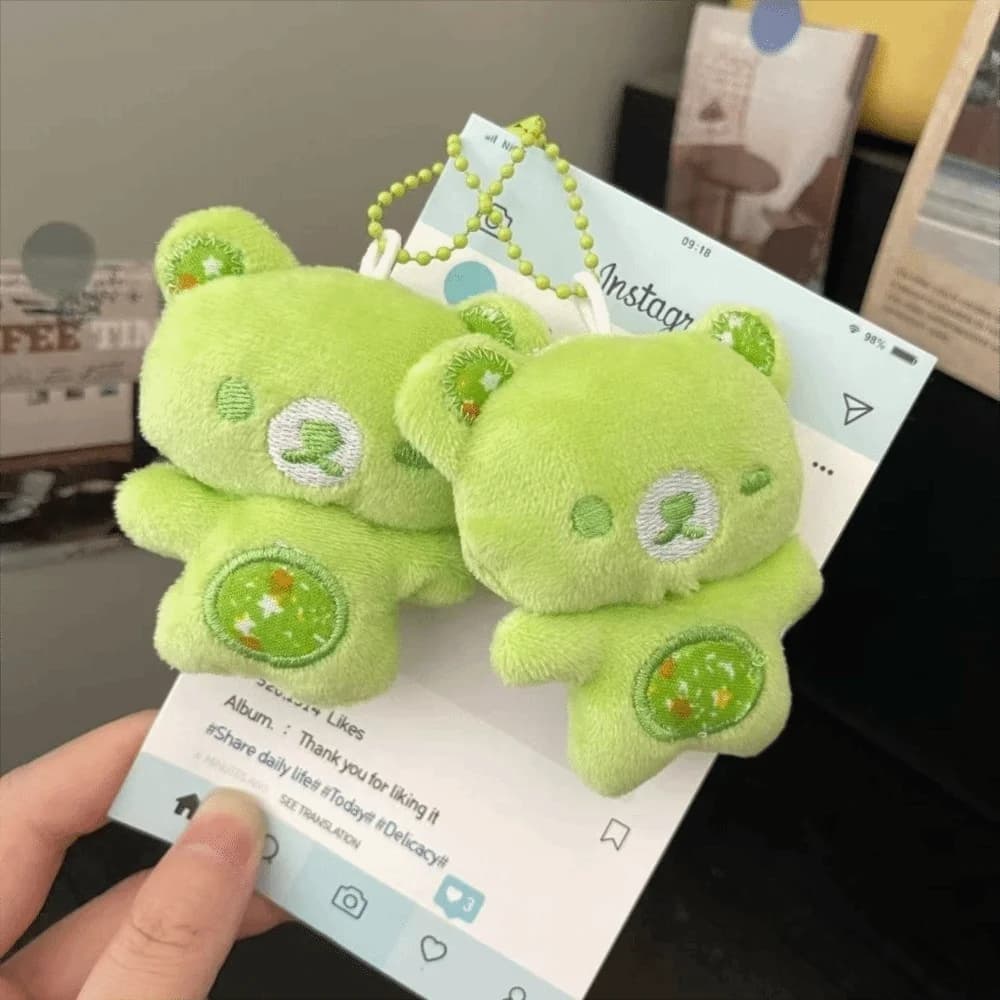 Nuova serie Dopamine Rilakkuma Portachiavi Cartone animato farcito Portachiavi bambola Lazybear Portachiavi Easy Bear Portachiavi Decor