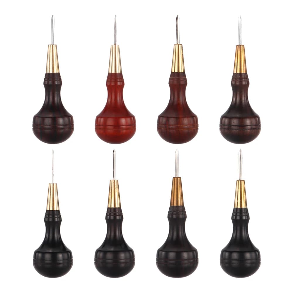 1 pz Punzone per Fori in Pelle, Strumento Manuale per Cucire e Tagliare Fori in Pelle, Utensile Artigianale per Intaglio e Lavorazione del Cuoio