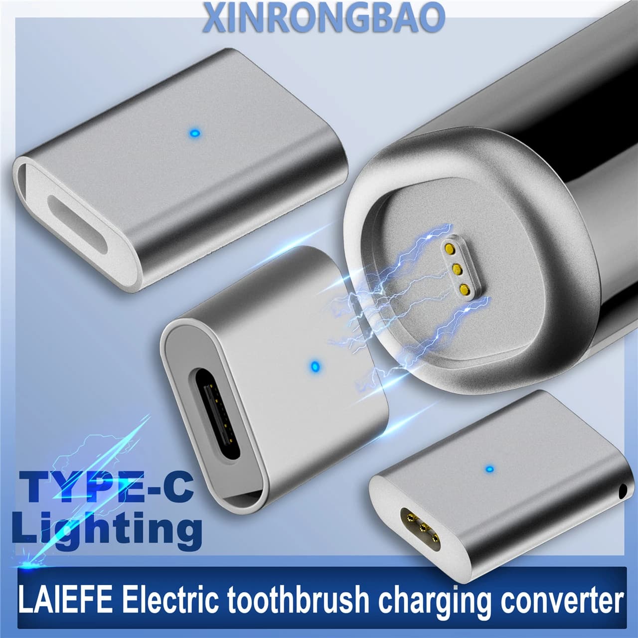For lighting/TYPE-C at Leifen charging head for magnetic suction electric toothbrush magnetic adapter USB C charging head PD