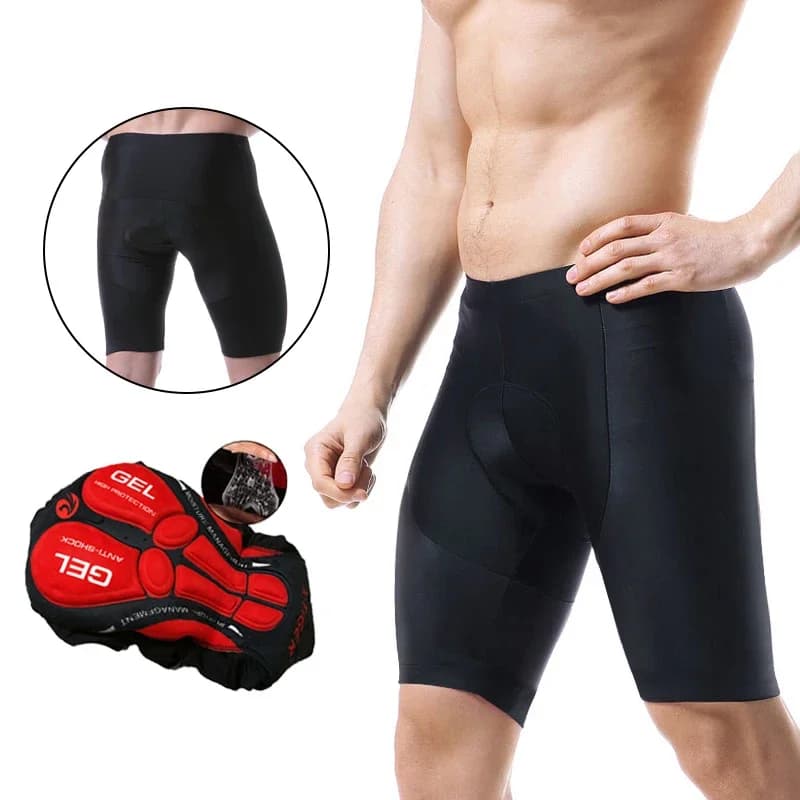 X-Tiger Cycling Shorts Fully Black with Coolmax 5D padding, Superelastic and Anti-shock for MTB and Road Bike