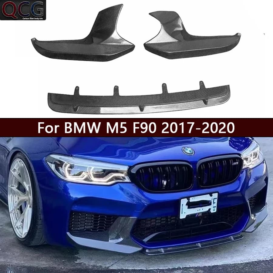 Spoiler Carbon Fiber Front for BMW M5 F90, Front Bumper Separator, Diffuser, Car Accessories, Car Kit