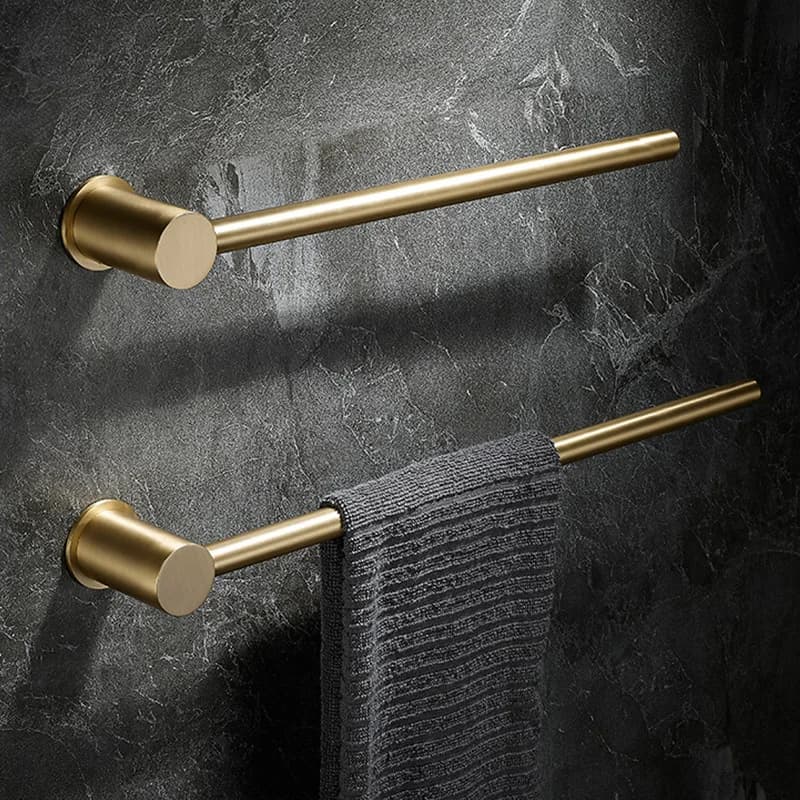 Portasciugamani da bagno in ottone senza trapano Portasciugamani grigio con pistola a parete per bagno dell'hotel