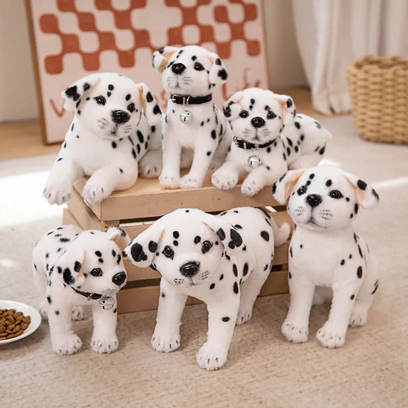 Nuovi Dalmati Cane Peluche Simpatico Farcito Realistico Beagle Macchiato Cucciolo Bambola Decorazioni per la Casa Regalo di Compleanno per Bambini di Alta Qualità