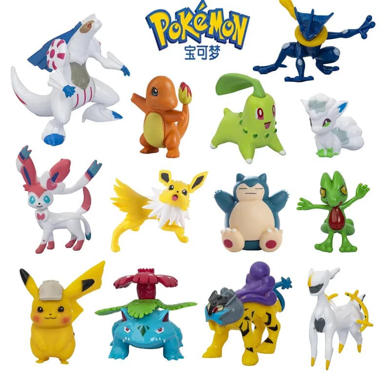 Pokemon Cartoni animati Anime Figura Pikachu Eevee Gengar Mewtwo Pocket Monster Figura Modello Action Toy Regalo di compleanno per bambini Acquista sfuso