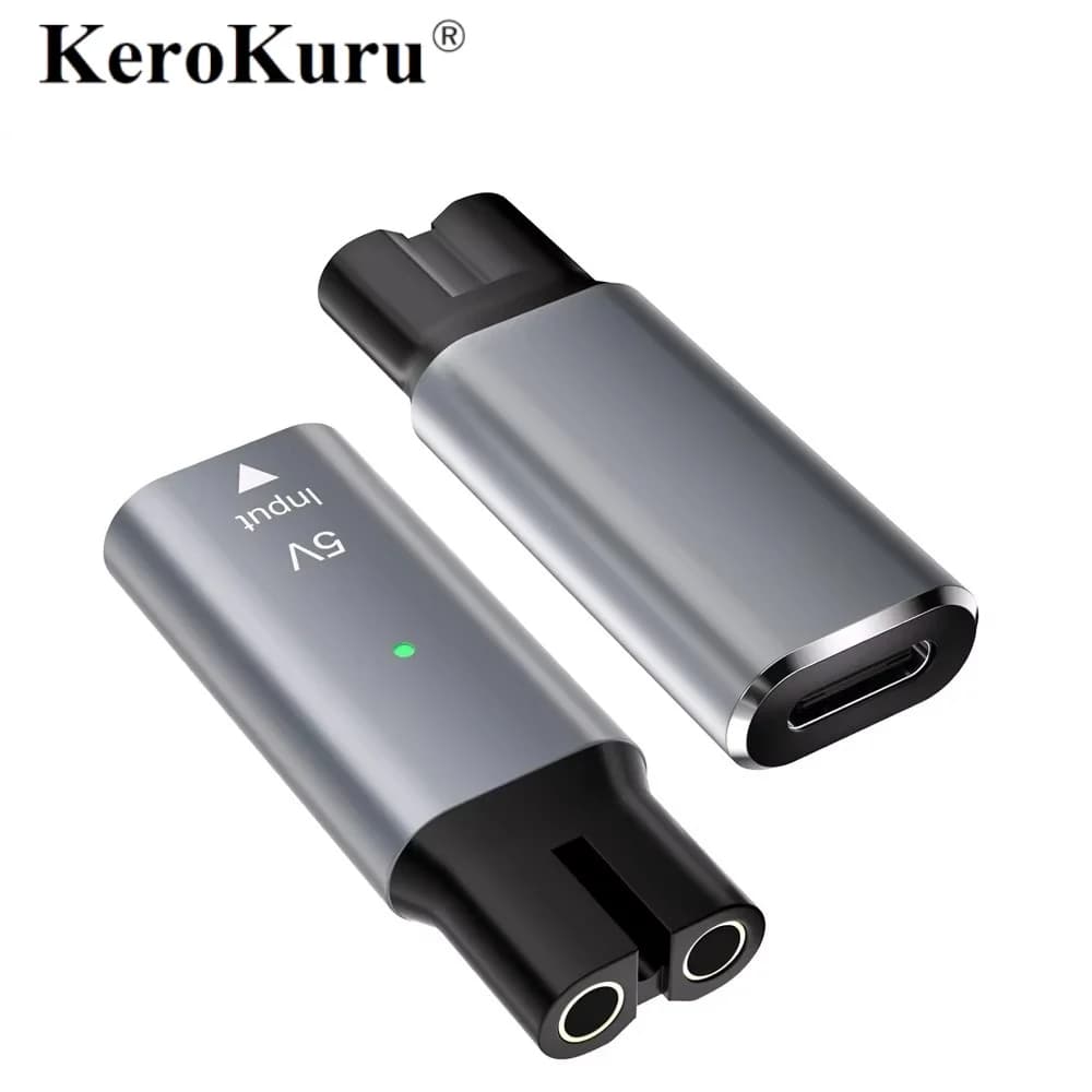 Adattatore Caricabatterie Kerokuru 5V Type-C per Rasoio Philips Norelco OneBlade QP2724 QP2834 QP1424 QP1924 QP4631