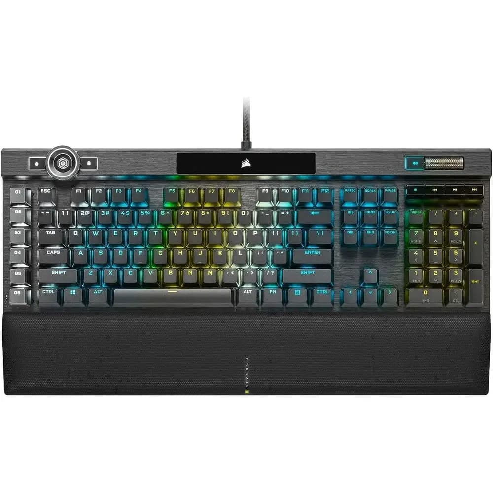 Tastiera RGB Ottico-Meccanica - Layout QWERTY US, Tasti PBT, Compatibile con Stream Deck e iCUE - Nera
