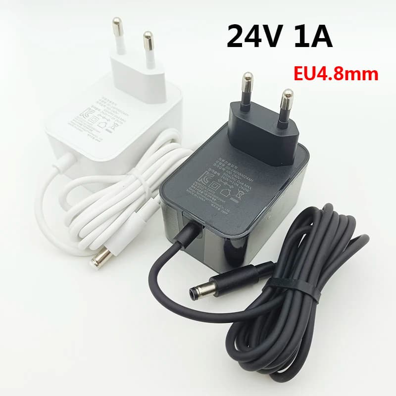 Alimentazione bianca 24 V Alimentazione 24 V CC Alimentazione Bianca Eu Kr Spina 4.8mm 24 V 1a Kr Adattatore Corea Francia EU4.8mm DC 24 V Adattatore Kr Spina