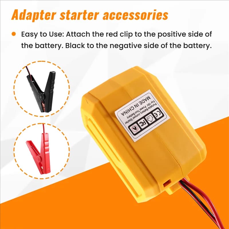 ABMI-Adatto fai-da-te per alimentazione di emergenza per auto Accenditore automobilistico per batteria 18V 20V