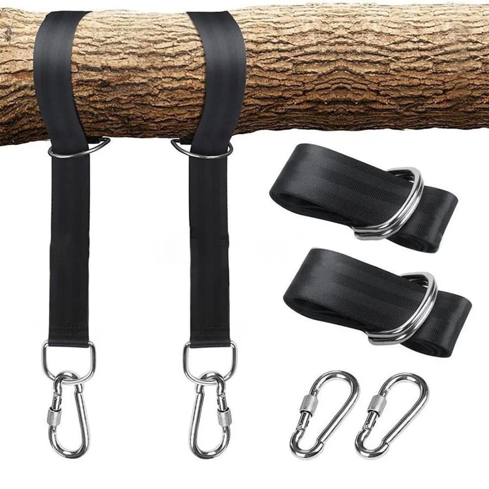 Hanging Straps Shaft Swing Belt Hanging Ring with Heavy Duty Hook from 2000 pounds Connection Belt for Hammock Width Sawing Horizontal Bar
