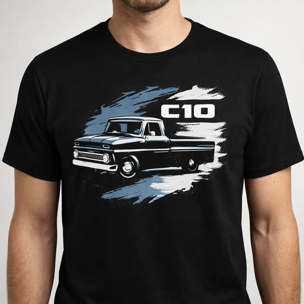 T-shirt vintage nera per amanti dei pickup, regalo per uomini e donne