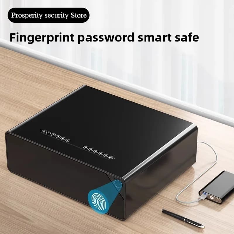 Mini Cassaforte Intelligente per Gioielli con Scomparto Nascosto e Serratura a Impronta Digitale per la Sicurezza Domestica e la Protezione di Oggetti di Valore