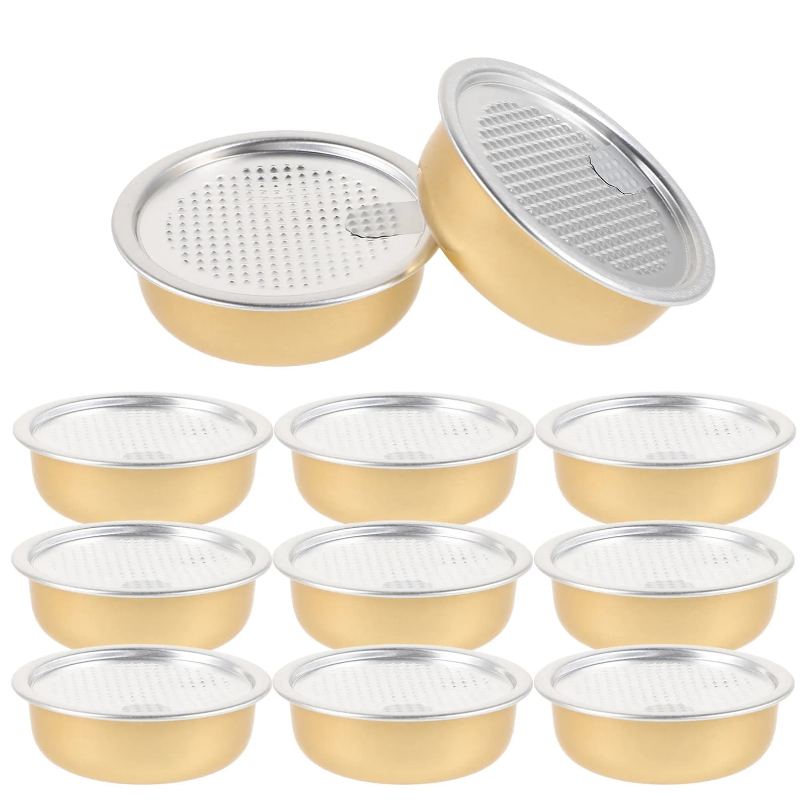12Pcs Aluminium Food Can Cubilose Storage Containers Reusable Food Preservation Tin Snacks Treat Dessert Storage Tins with Lids