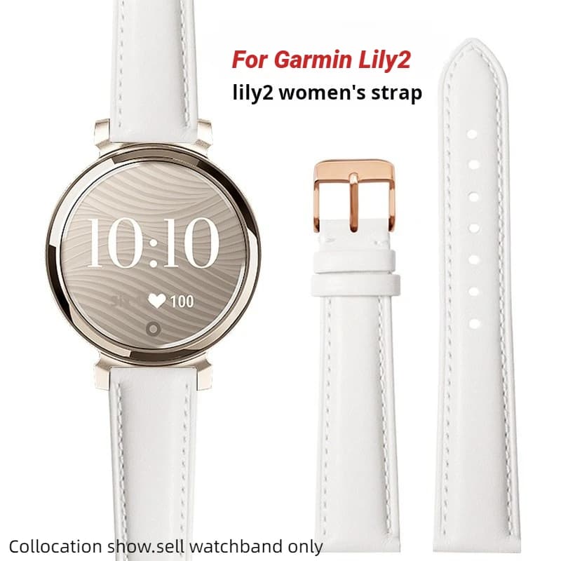 Per Garmin New Watch Lily2 cinturino in vera pelle Lily 2 SmartWatch donna cinturino in pelle bovina a sgancio rapido bracciale moda 14mm