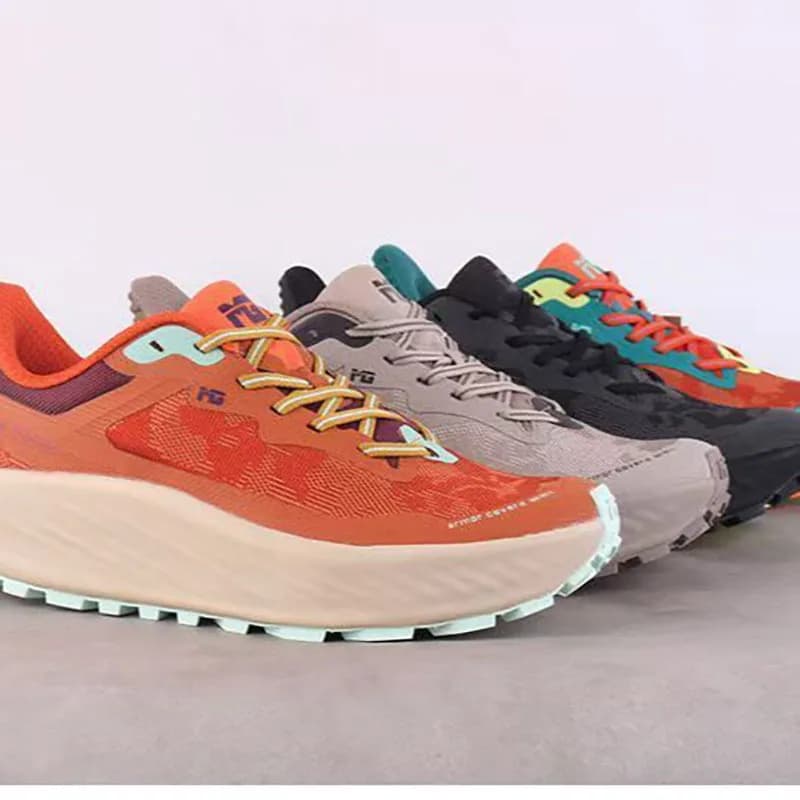 Scarpe da corsa da uomo con ammortizzazione antiscivolo per esterni con suola spessa Sneakers Scarpe da corsa da trail rimbalzanti traspiranti