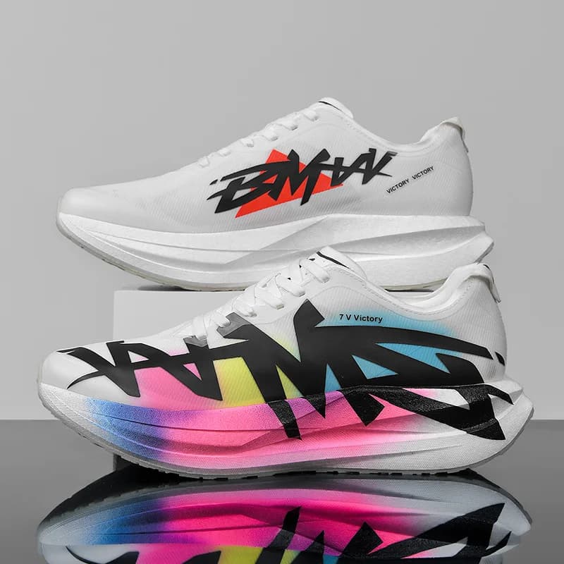 Scarpe da Corsa Atletiche per Uomo, Specializzate per Maratona, Allenamento e Gara, con Piastra in Carbonio, Leggere, Comode Sneakers Casual da Donna